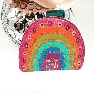 🌈 Natural Life Vegan Leather Rainbow Luggage Tag